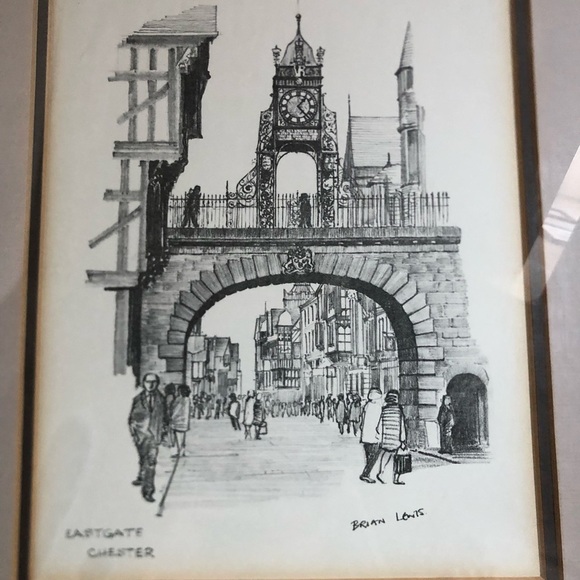 Vtg UK Brian Lewis Pencil Art Framed - Picture 3 of 13